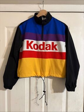 Kodak Colorblock Windbreaker Jacket in Yellow, Blue, Purple & Red